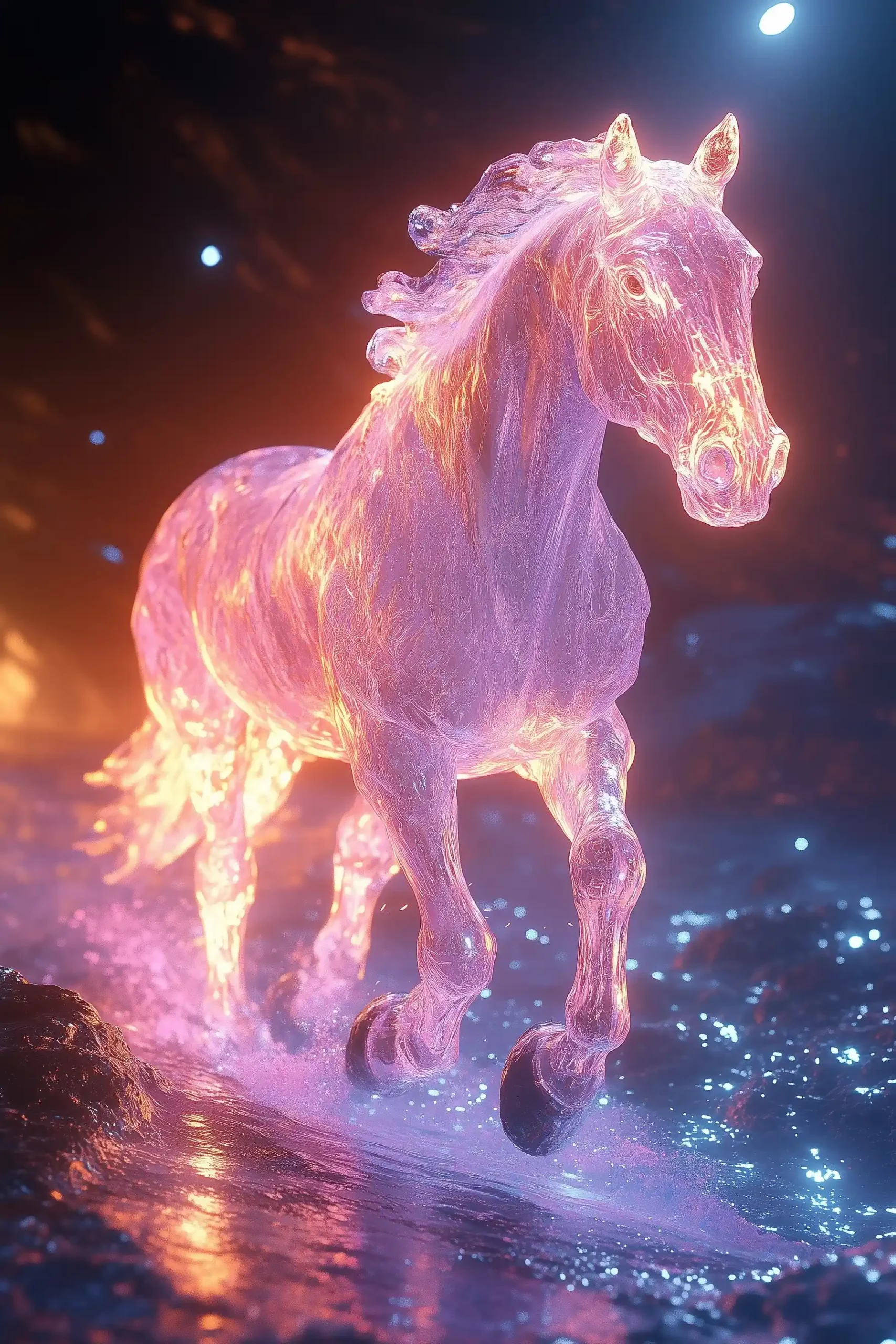 Quantum Energy Horse Render Midjourney提示词