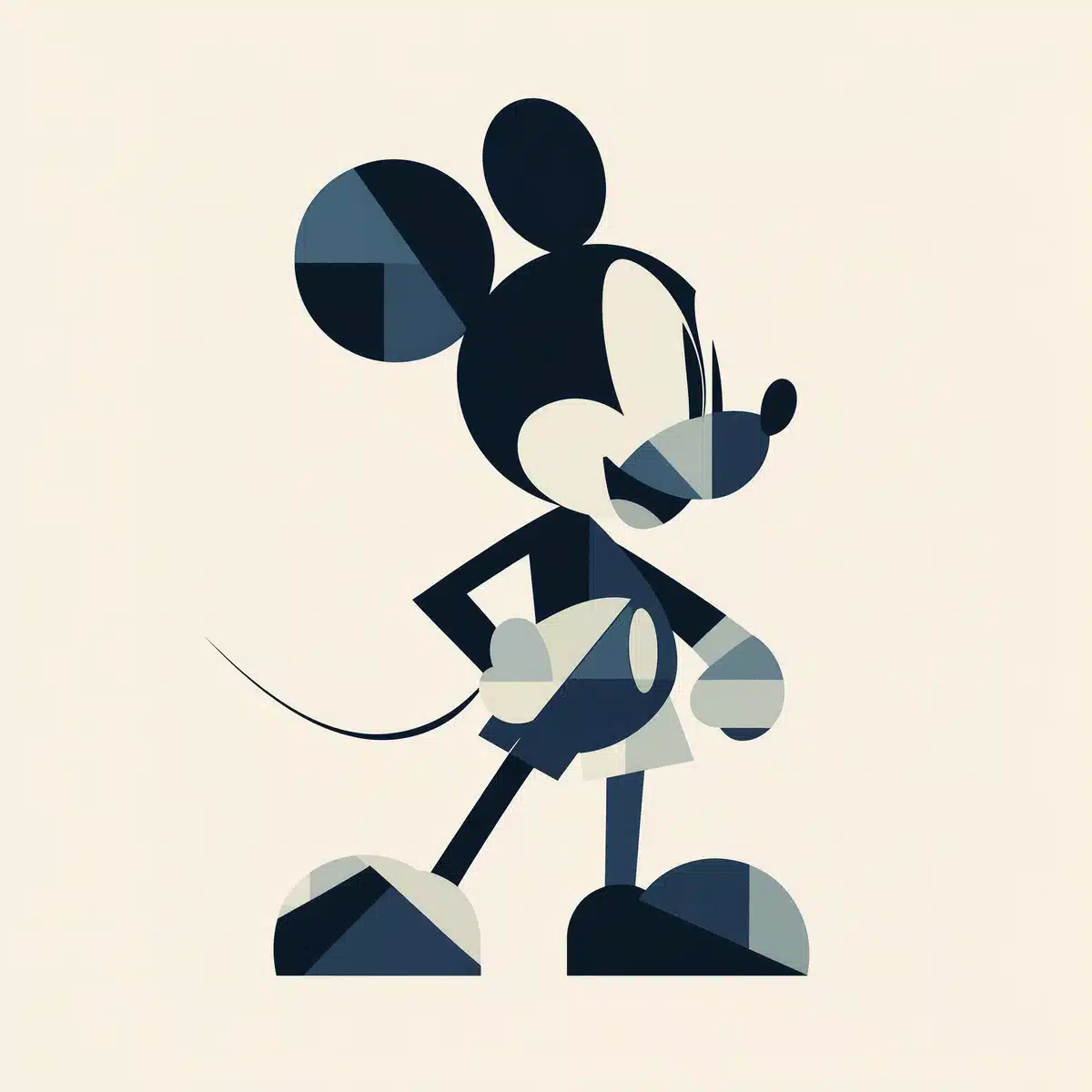 Graphic Icon Mickey Mouse Midjourney提示词