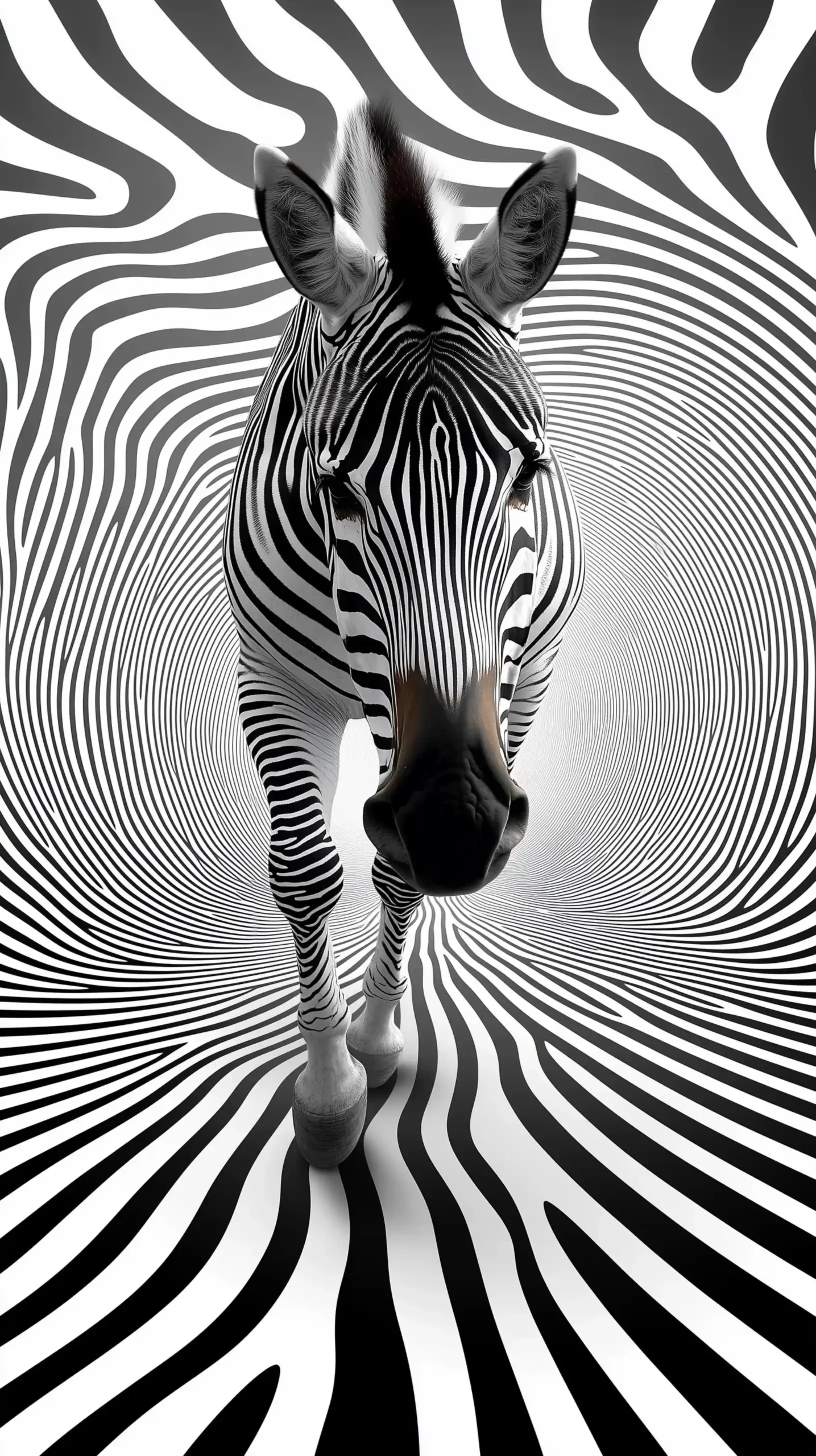Zebra Over Optical Lines Midjourney提示词