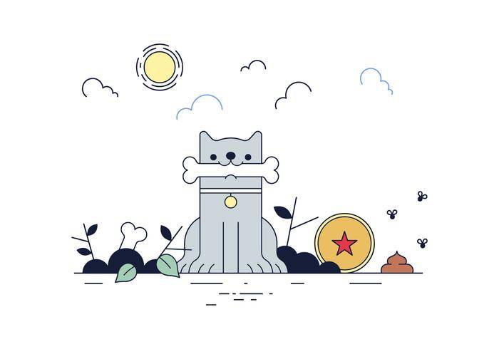 免费的小狗矢量