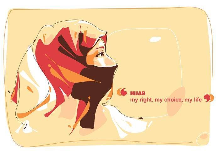Hijab Girl  - 穆斯林生活 - 波普艺术肖像