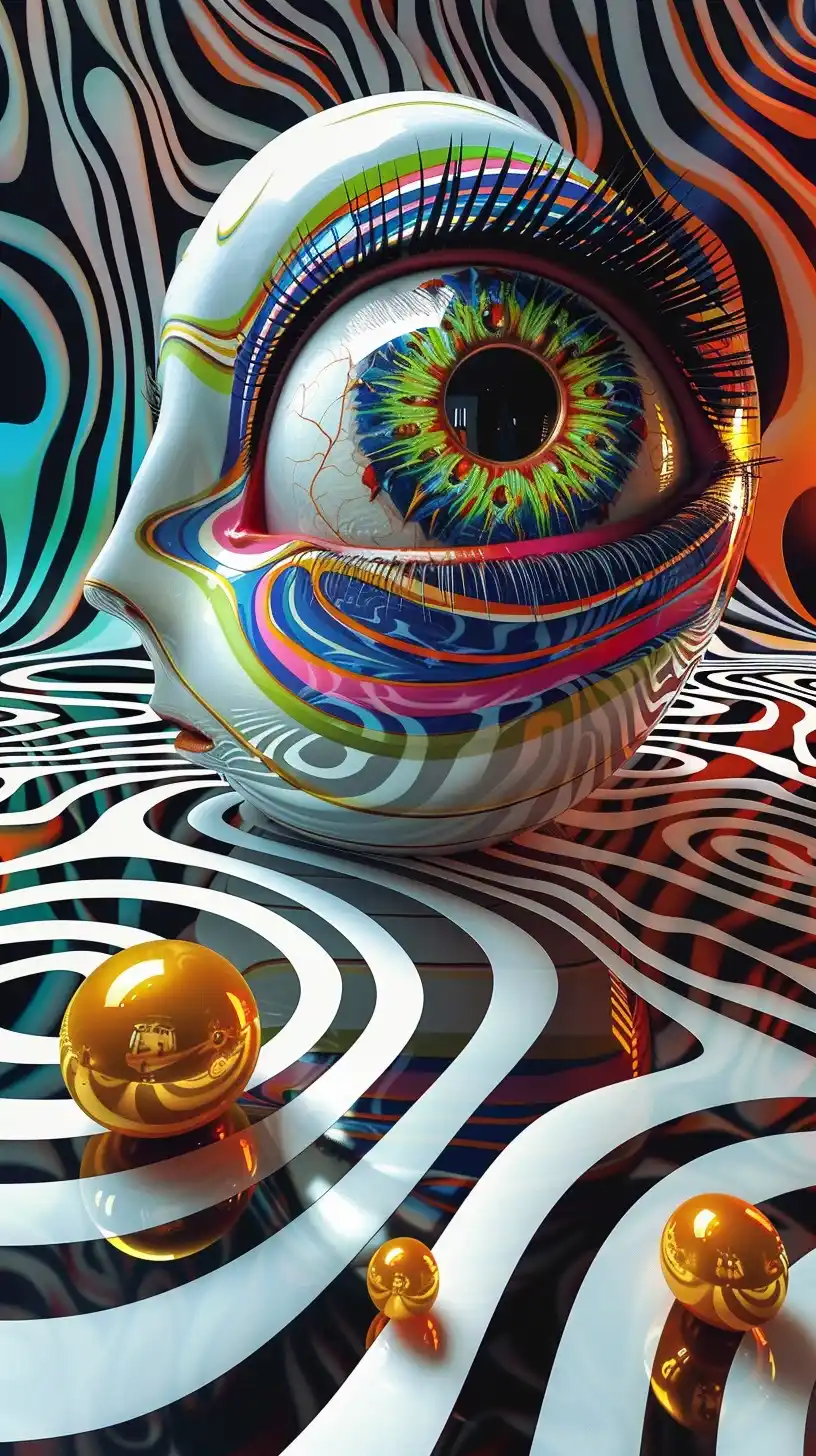Trippy Pop Art Chaos Midjourney 提示词生成效果