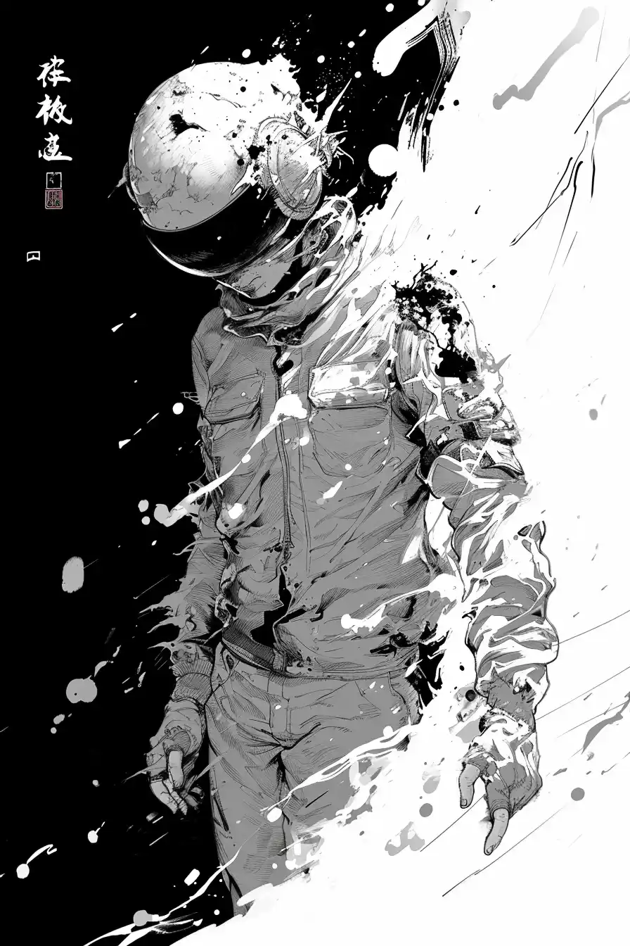 Manga Masterpiece Tetsuos Epic Pose Midjourney提示词