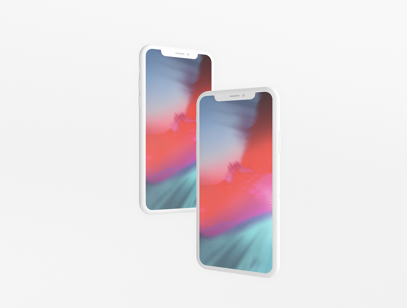 适用于Photoshop的Clay iPhone X Mockup。，Minimal Clay iPhone X.