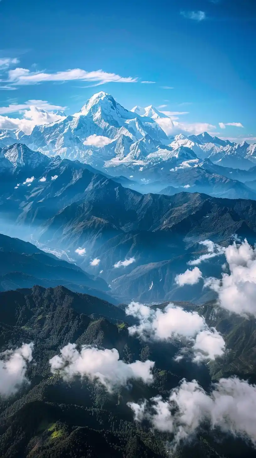 Aerial Mountain Landscape – AR 916 Midjourney提示词