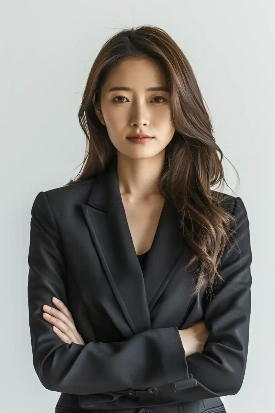 Photorealistic Asian Businesswoman Midjourney提示词