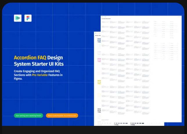 Accordion FAQ Design System Starter UI Kits