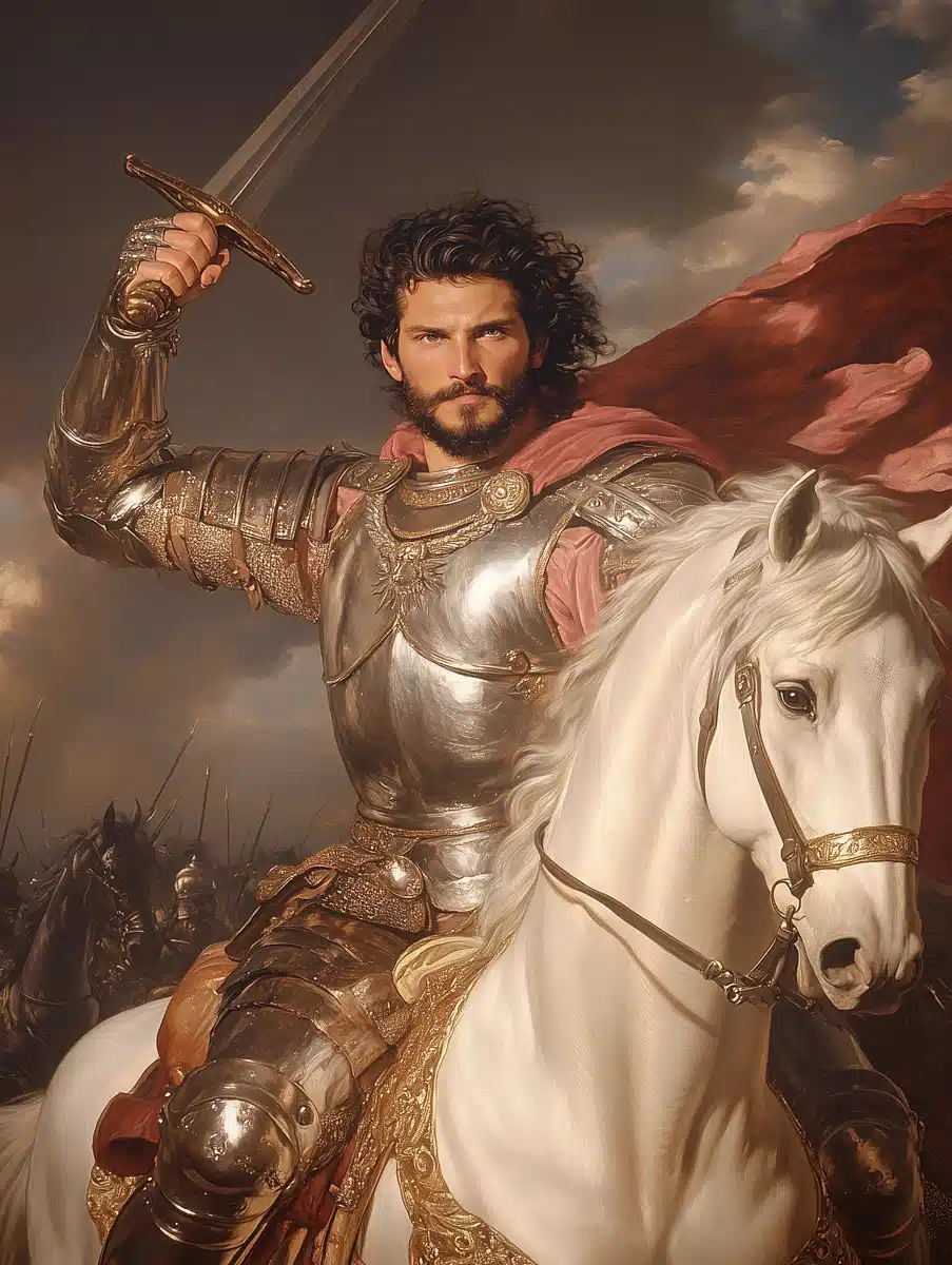 Renaissance Gladiator on Stallion Midjourney提示词