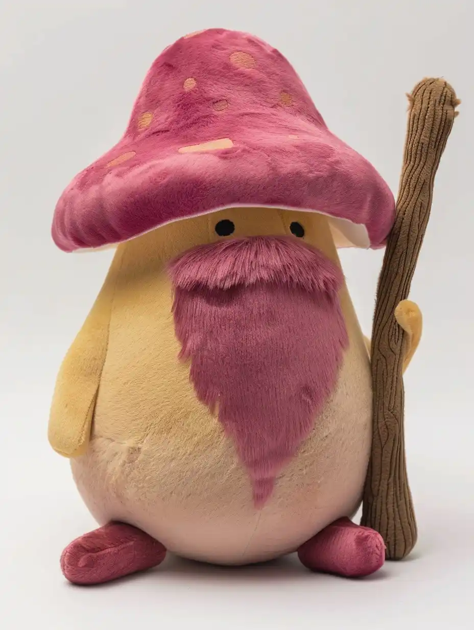 Plush Boletus Wizard Staff Midjourney提示词