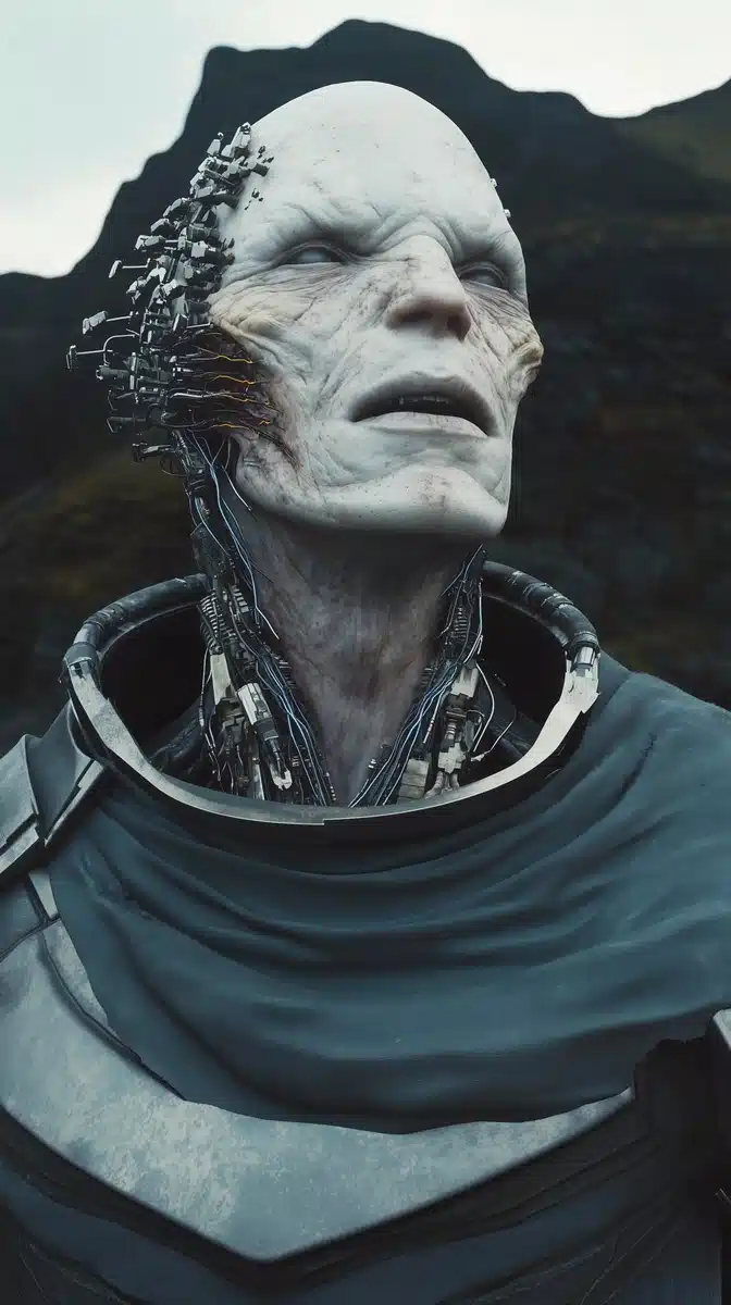 Hyper-Realistic Alien Cyborg Midjourney提示词