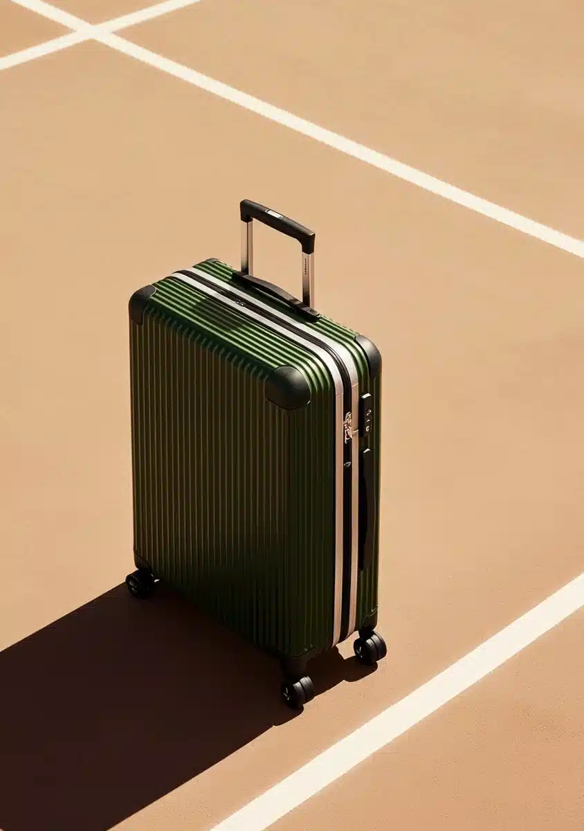 Modern Aluminum Luggage Composition Midjourney提示词