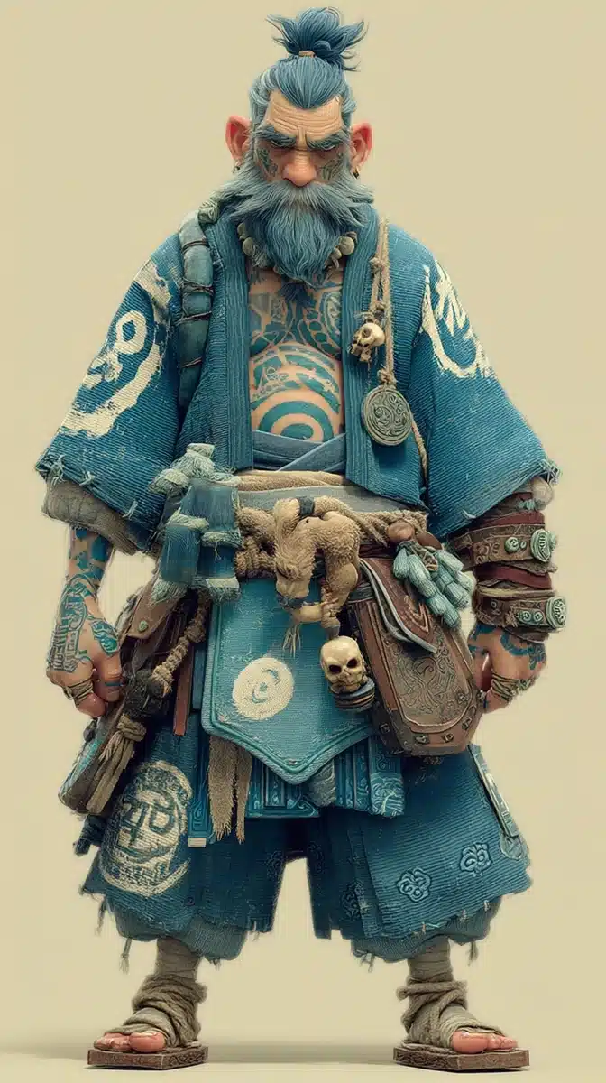 Blue-Haired Boy 3D Character Midjourney提示词