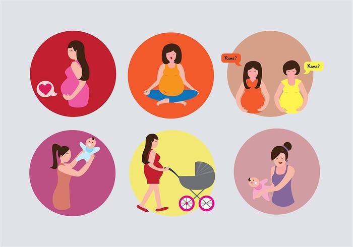 产妇图标图矢量