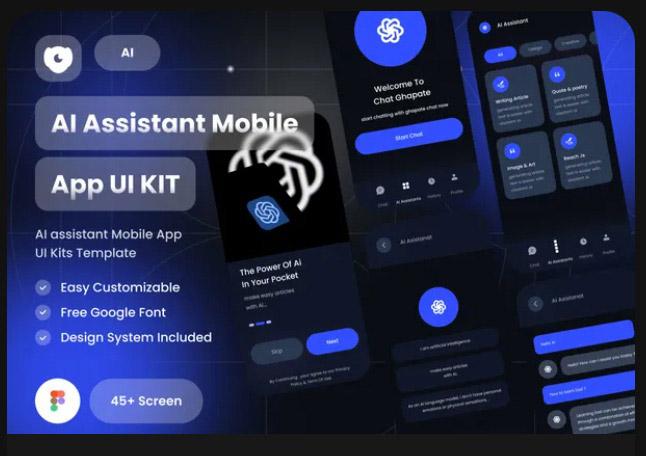 Ai Assistant Chatbot Mobile Apps UI Kit