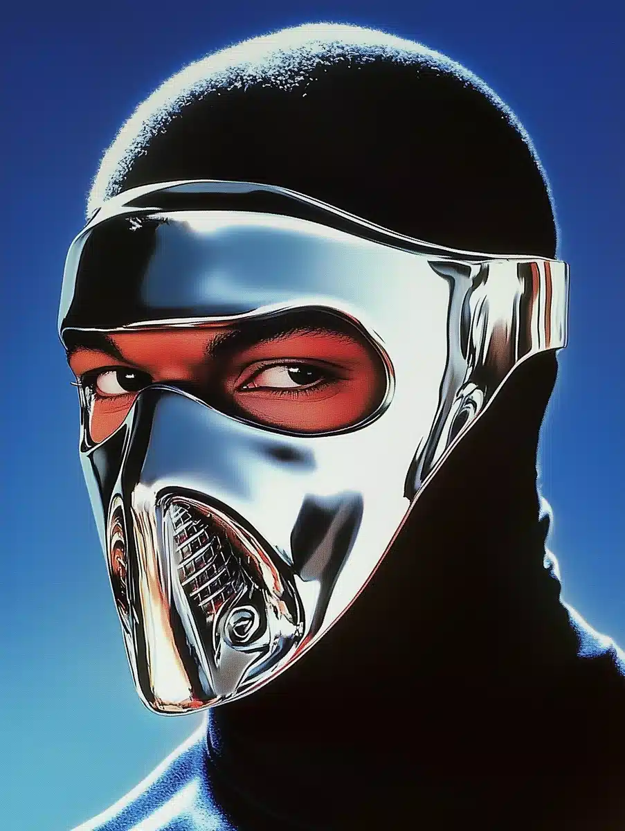 Intense Balaclava Portrait Midjourney提示词