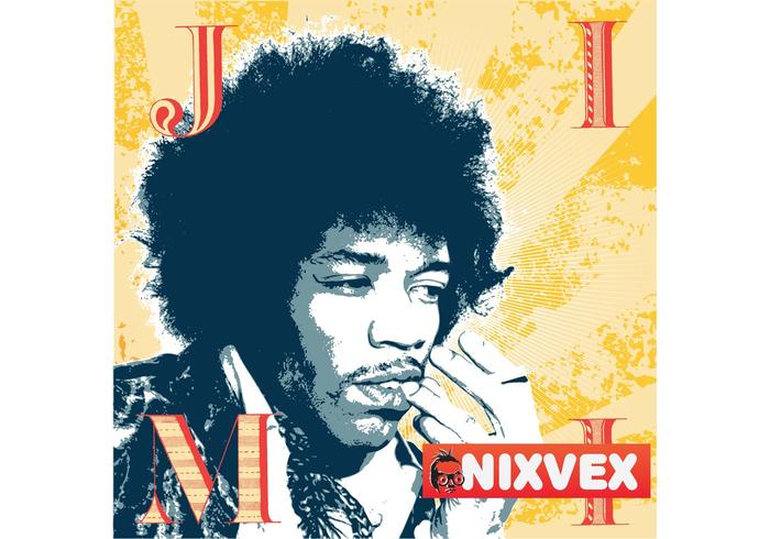 NixVex Jimi Hendrix免费矢量