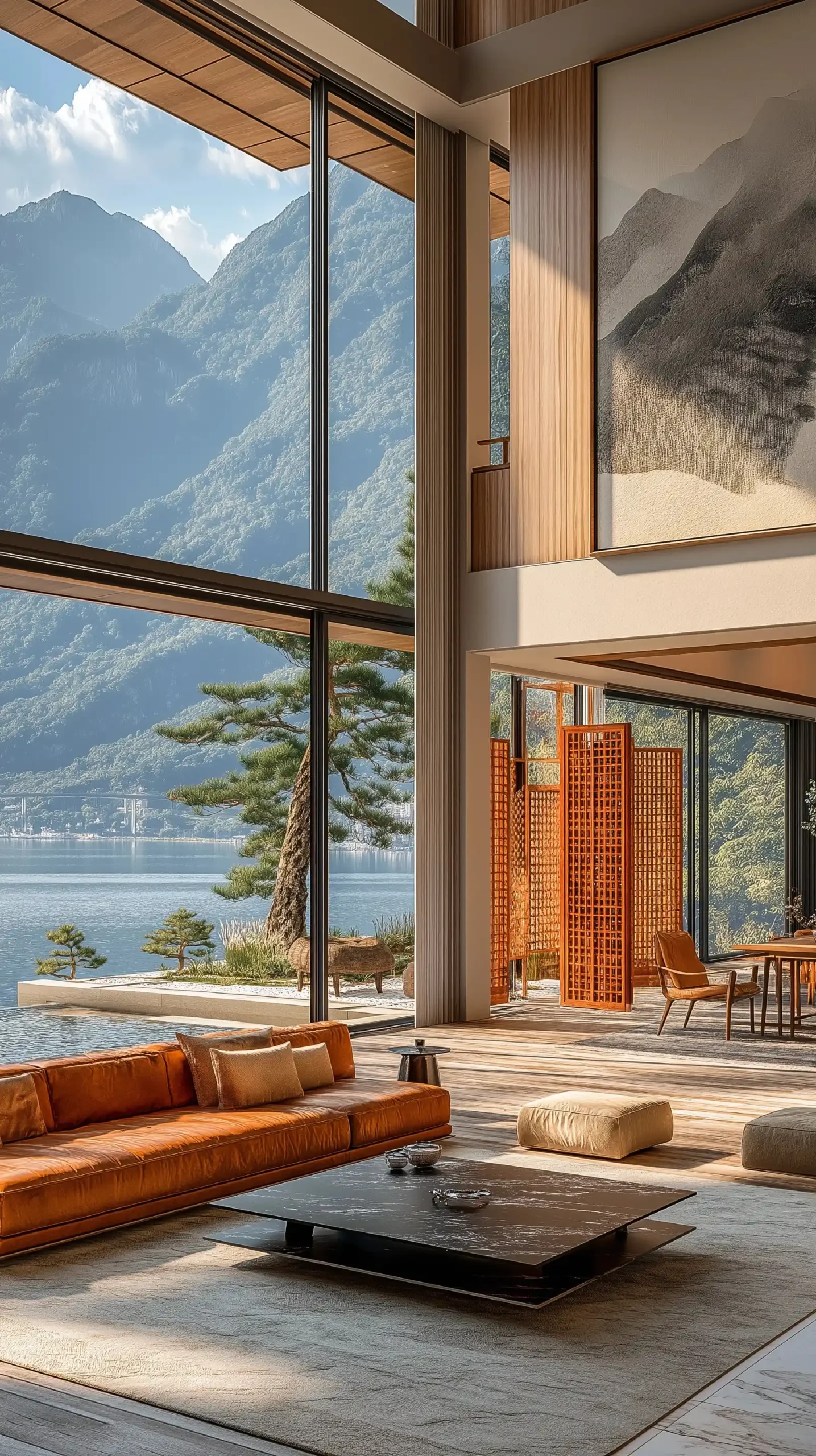 Modern Asian Luxury Interior Midjourney提示词