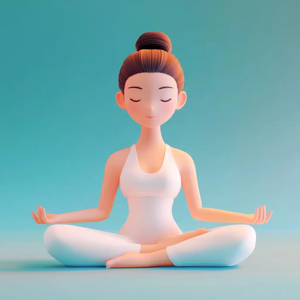 3D Wellness Elements Cartoon Midjourney提示词