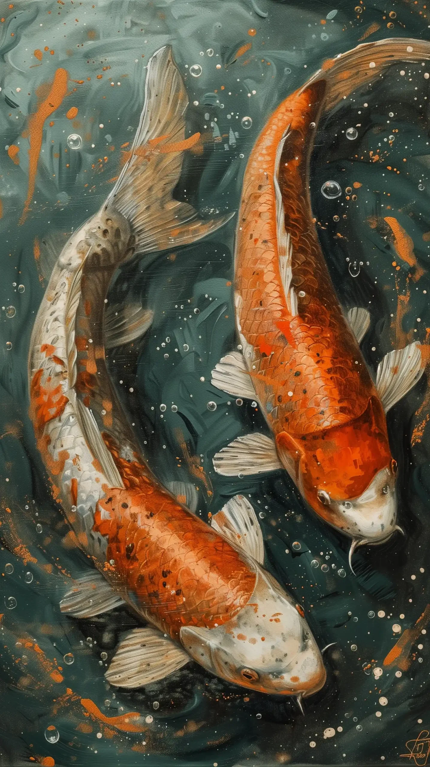 Hyperreal Koi Fish Midjourney提示词