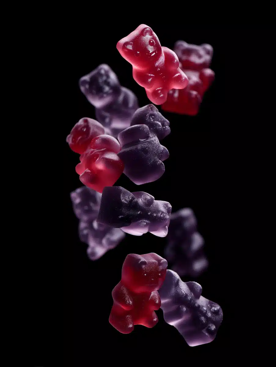 Falling Gummy Bears Illustration Midjourney提示词