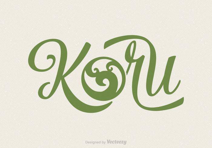 免费矢量Koru字体设计
