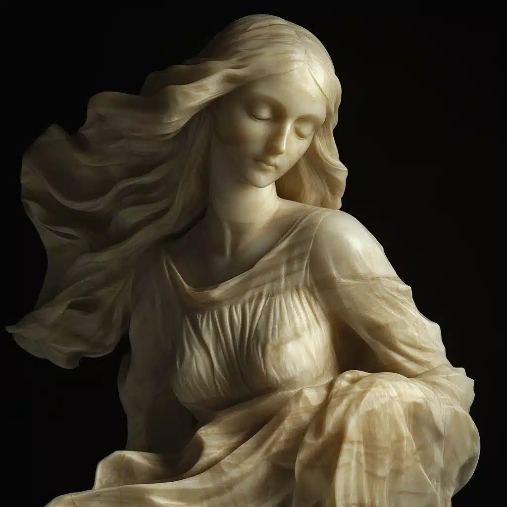 Detailed Marble Woman Statue Midjourney提示词