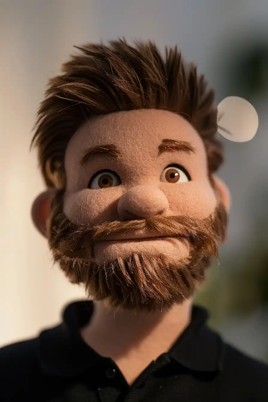 Felt Muppet Portrait Midjourney提示词