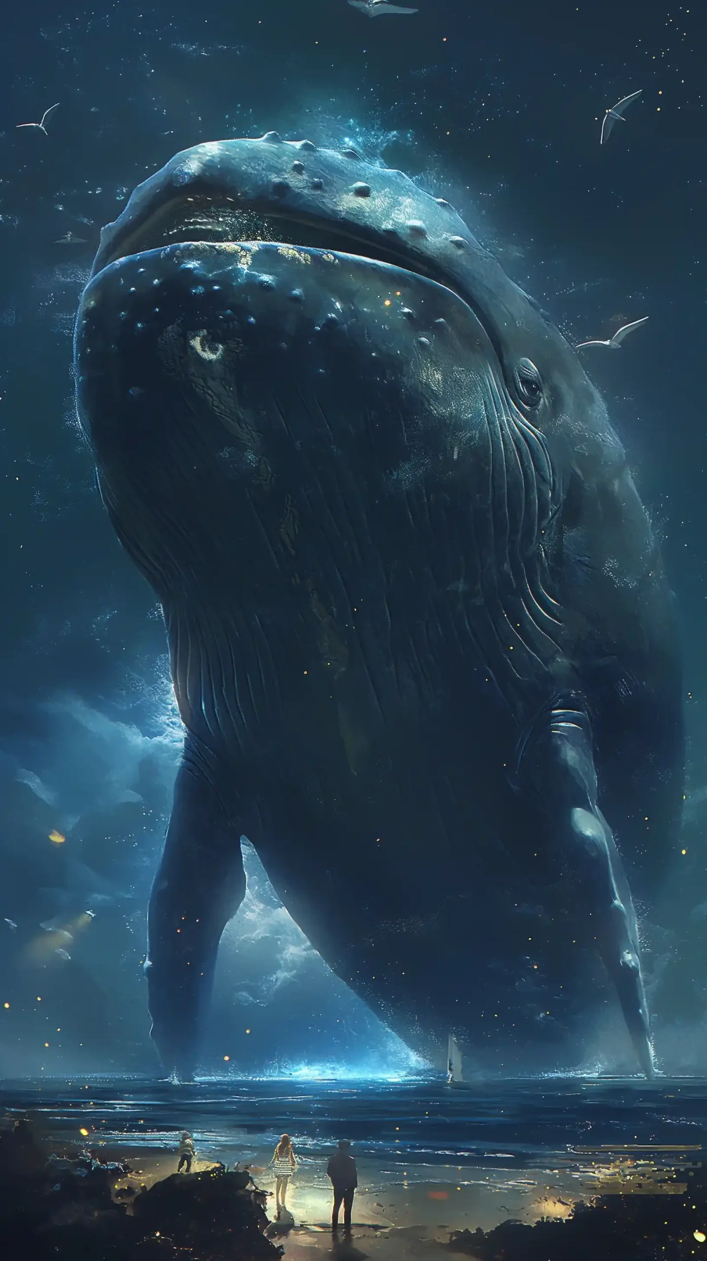 Whale in Pastel Kiragami Midjourney提示词