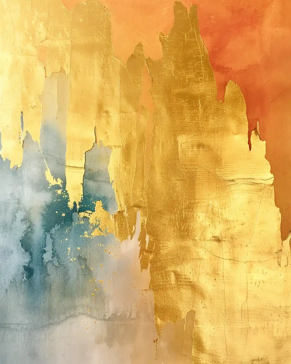 Gold Paper Watercolor Stylize Midjourney提示词