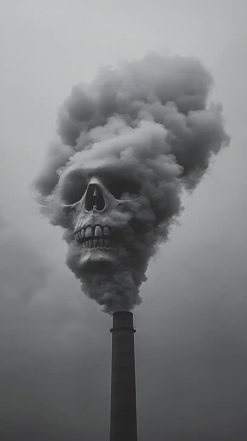 Grayscale Skull from Smoke Midjourney 提示词生成效果