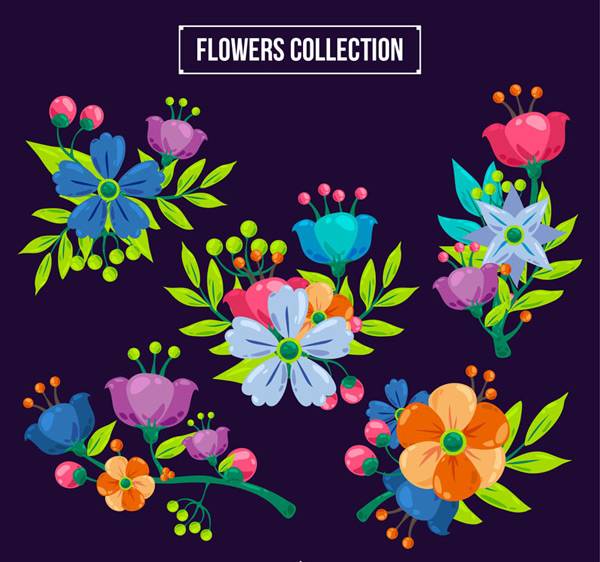 花瓣花朵矢量