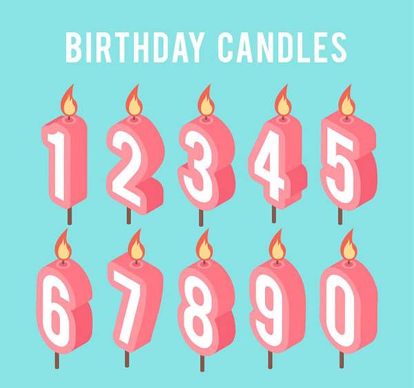 数字生日蜡烛