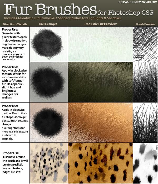 Fur&nbsp;Brushes&nbsp;动物毛发笔刷