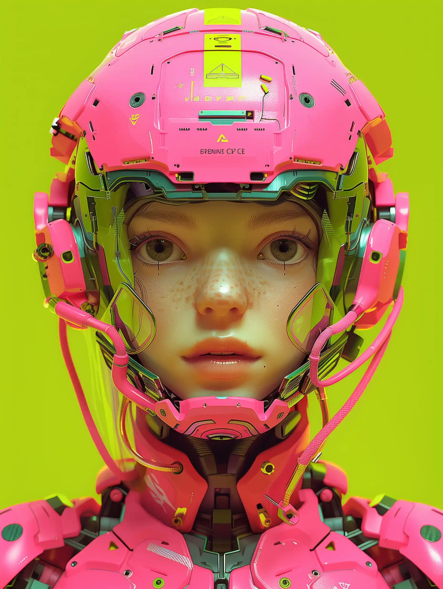 Neon Cyberpunk Robot Girl Midjourney提示词
