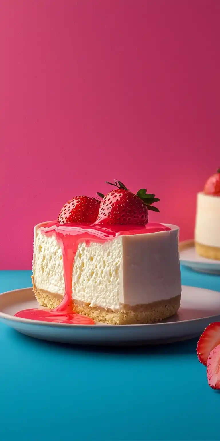 Photorealistic Cheesecake Presentation Midjourney提示词