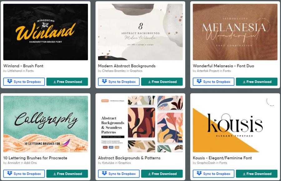 （2021年5月20日）CreativeMarket网站本周免费资源打包