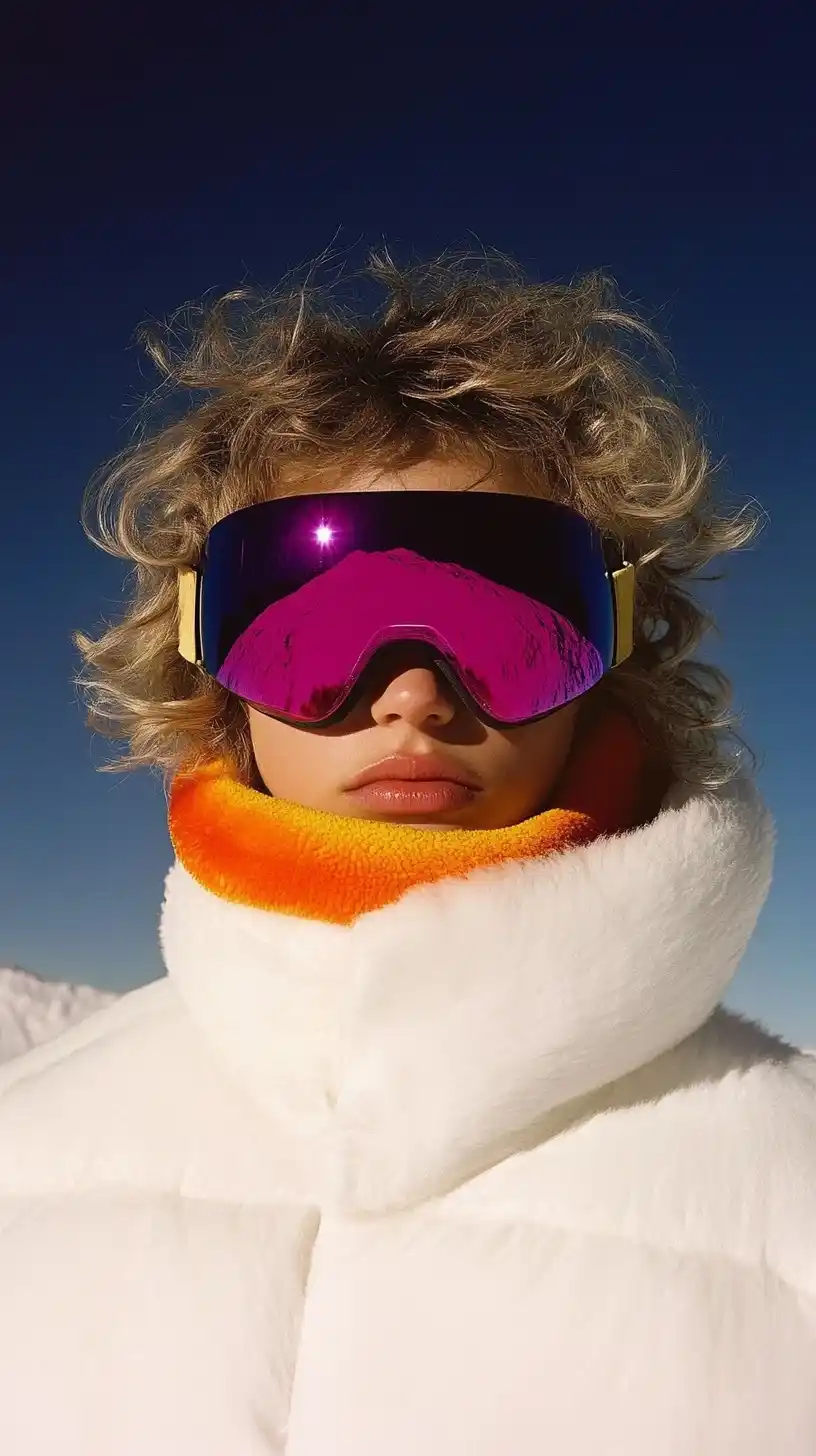 High-Fashion Alpine Model Midjourney提示词