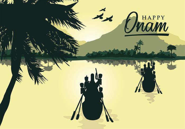 Onam剪影免费矢量