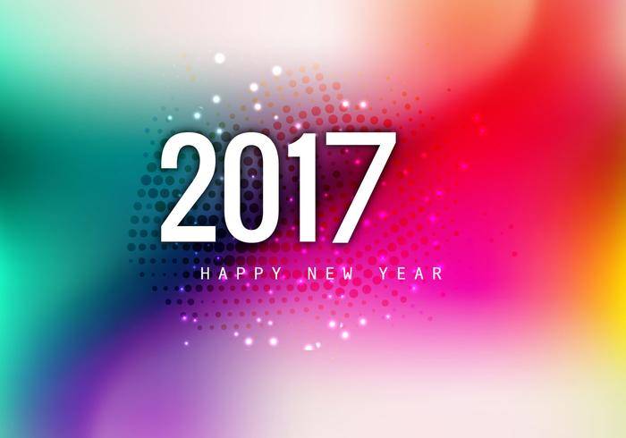 美丽快乐新的一年2017年卡