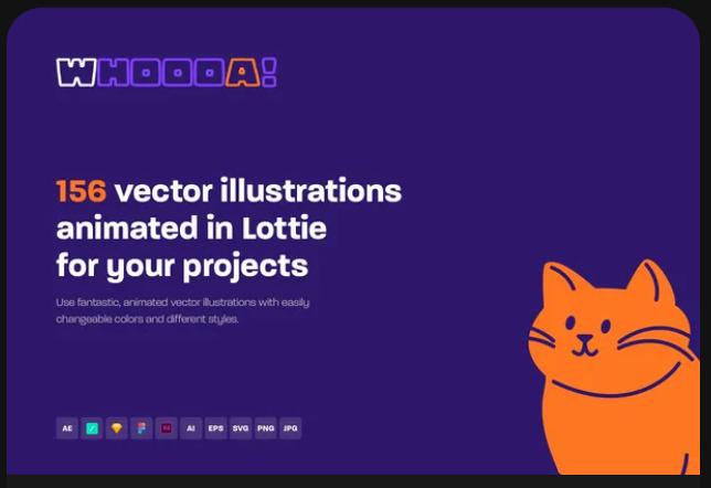 Whoooa! 156 vector Lottie animations