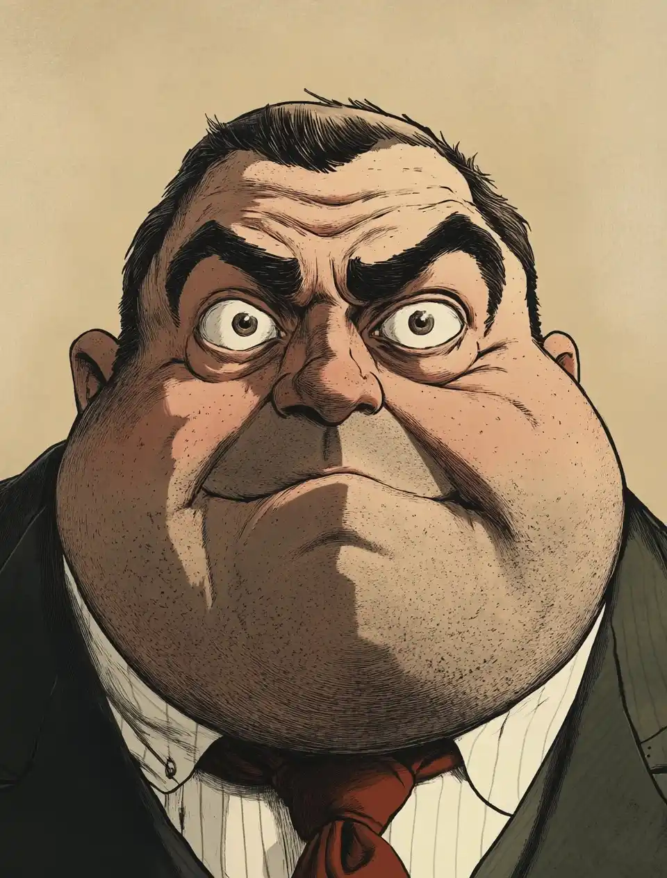 Pulp Comic Portrait French Man Midjourney提示词