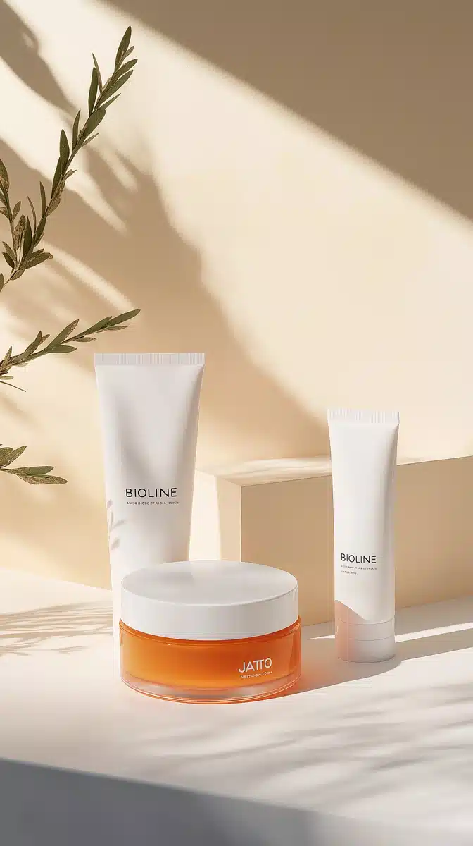 Photorealistic Skincare Product Display Midjourney提示词