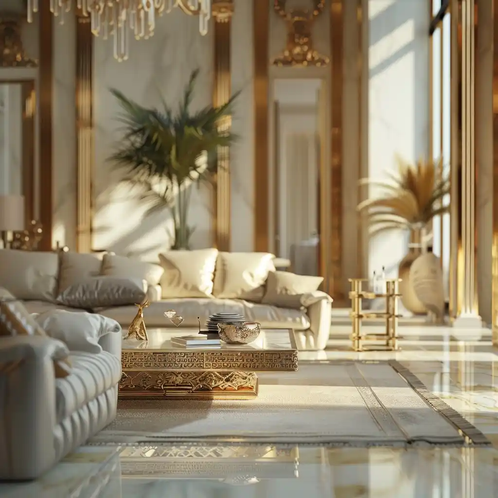 Luxury Dubai Livingroom Ultra Midjourney提示词