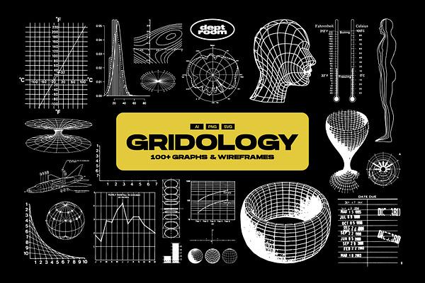 GRIDOLOGY 100 Graphs Wireframes