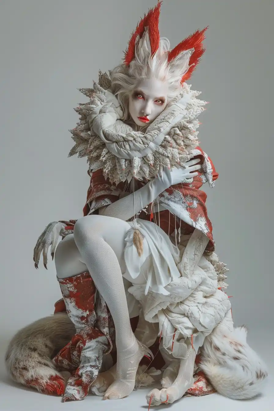 Fox Galaxy Fashion Editorial Midjourney提示词