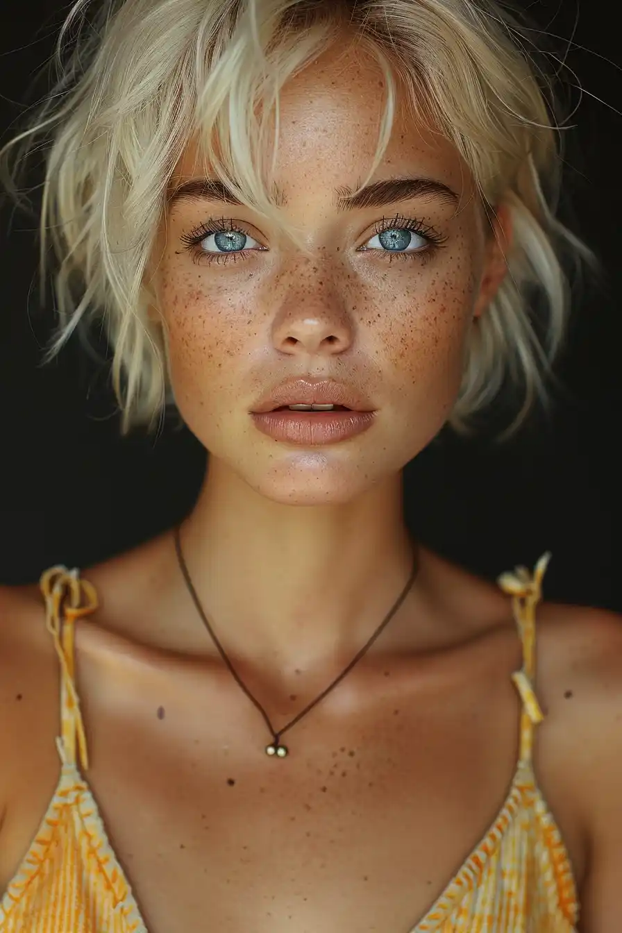 Realistic Brazilian Girl Portrait Midjourney提示词