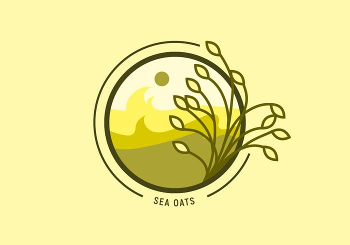 黄海燕麦徽标矢量