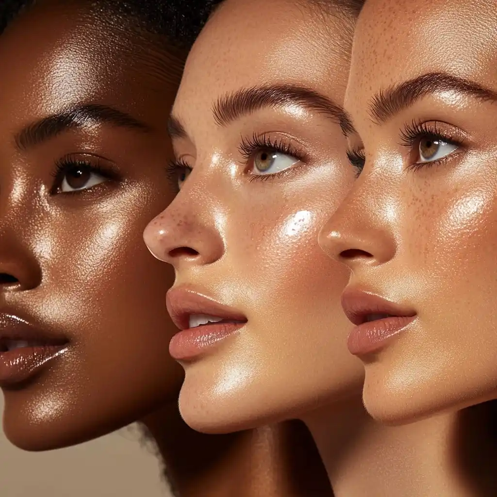 Diverse Women Skincare Portraits Midjourney提示词