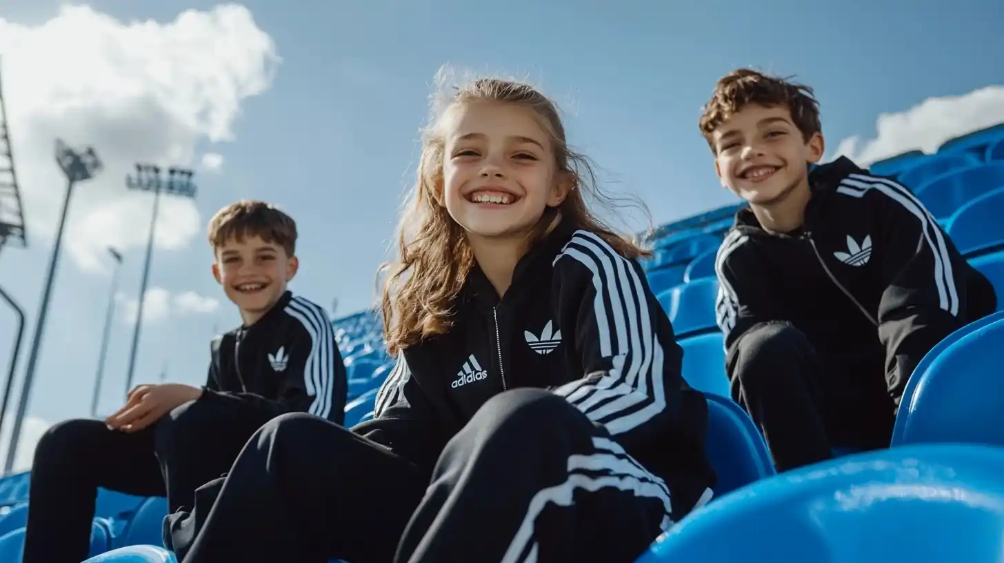 Vibrant Kids in Stadium Midjourney提示词
