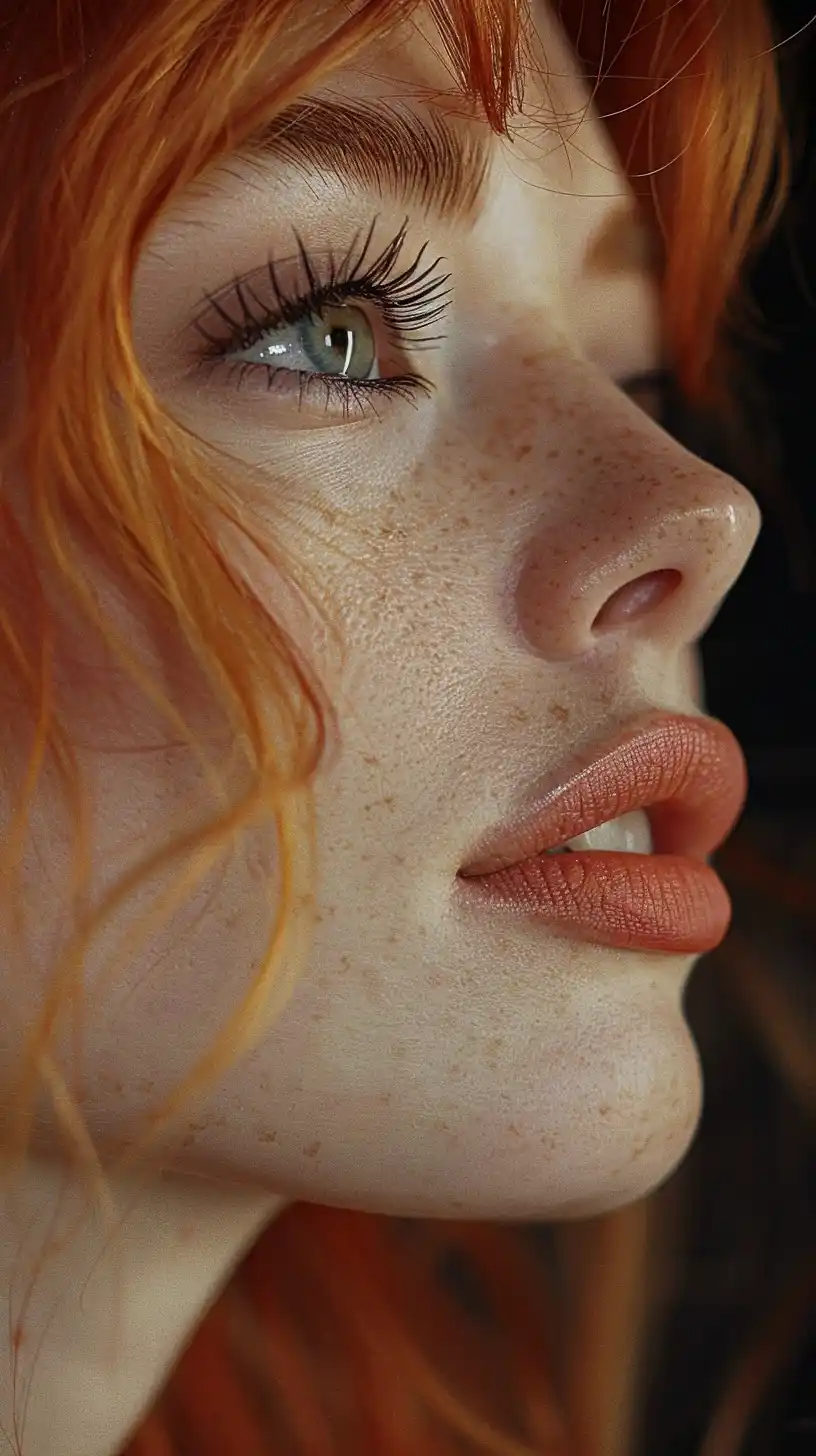 Vibrant Redhead in New Orleans Midjourney提示词